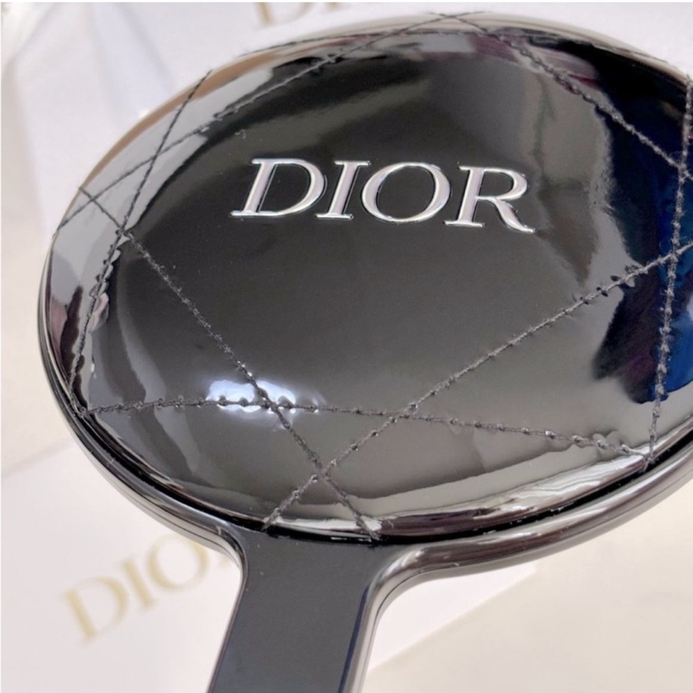 Dior Black Patent Cannage Hand Mirror - Picture 4 of 8